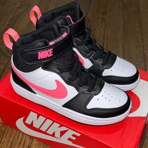 Nike Kids' Black and Pink Sneakers